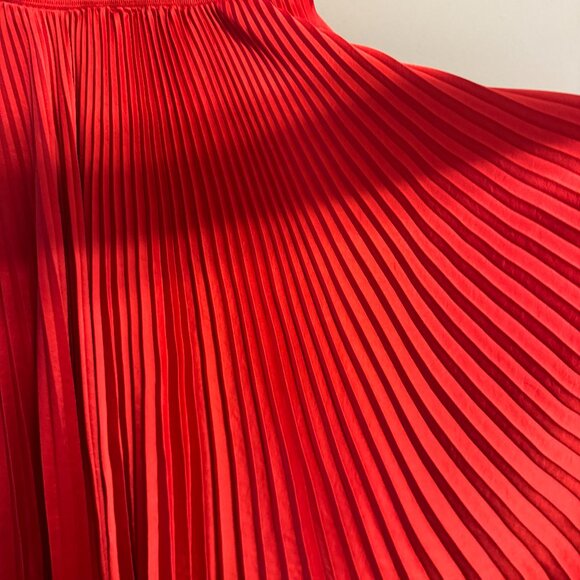 A.L.C. Red Pleated Midi Dress - Size 6 - Picture 5 of 10